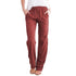 Solid cotton linen drawstring loose casual wide leg pants